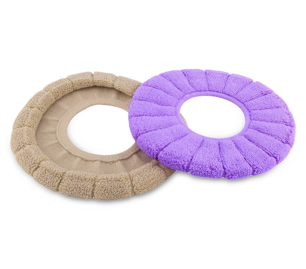 4367 Couvre-siège en tissu pour le wc diamètre 30 cm doux et chaud