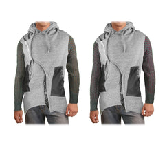 87329 Veste pour homme modèle Sedrik coupe asymétrique détails sur manches