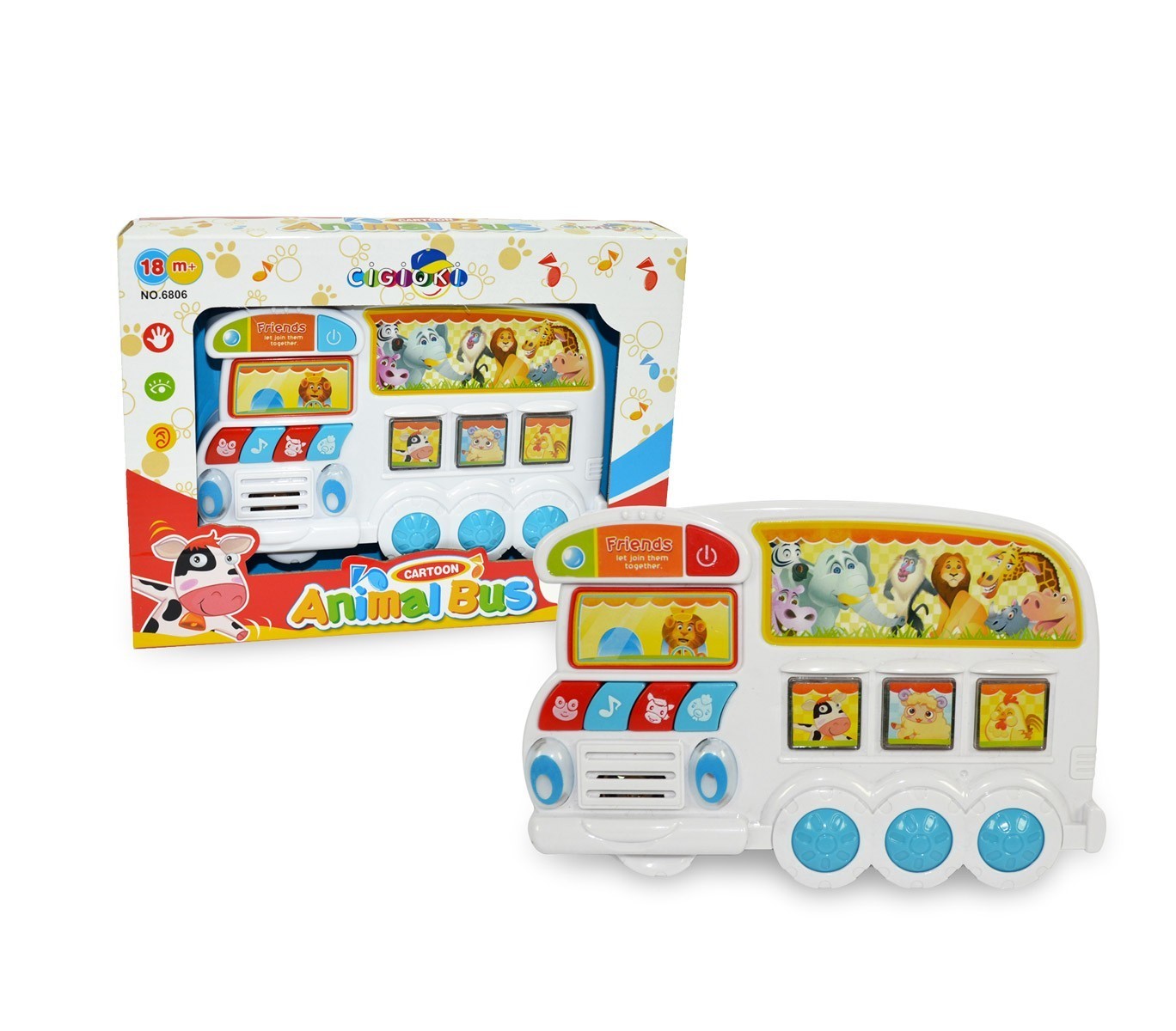 250778 Jeu éducatif pour enfant ANIMAL BUS interactif avec bruits des animaux