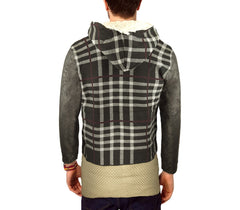 87330 Veste homme mod. BRICKS avec capuche doublée peluche et deux poches devant