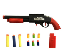 358801 Fusil à pompe jouet pour enfant BUBLE BULLET GUN avec balles souples