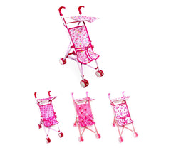 160237  Poussette pour poupée CIGIOKI pliable avec capote 36 x 25 x 53 cm