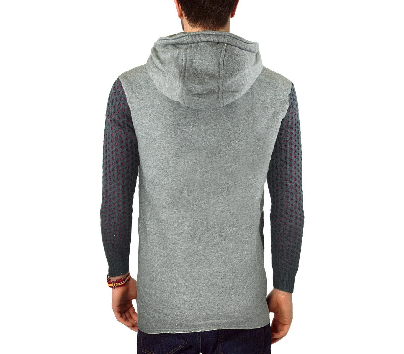 87329 Veste pour homme modèle Sedrik coupe asymétrique détails sur manches