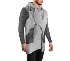 87329 Veste pour homme modèle Sedrik coupe asymétrique détails sur manches