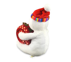 575020 Set de peluche et couverture polaire thème de Noël idée cadeau 91 x 81 cm