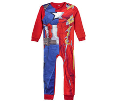 22-1730 Combinaison pyjama pour enfant imprimé CIVIL WAR manches longues polaire