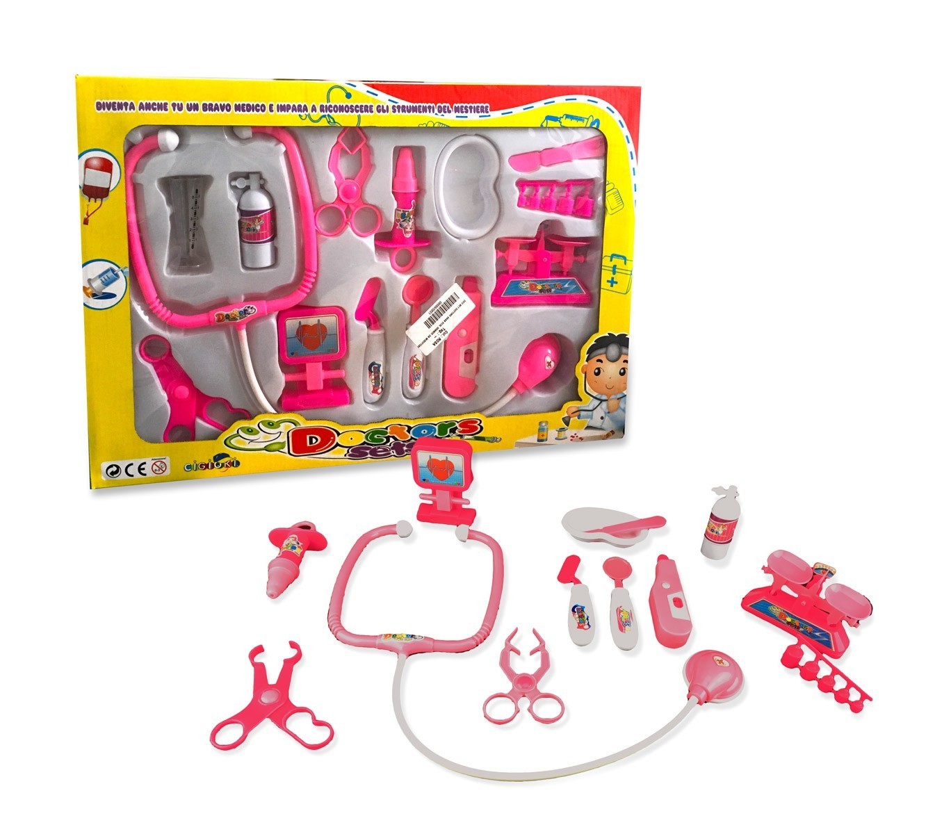100424 Playset docteur avec 13 accessoires fantastiques jeu éducatif 