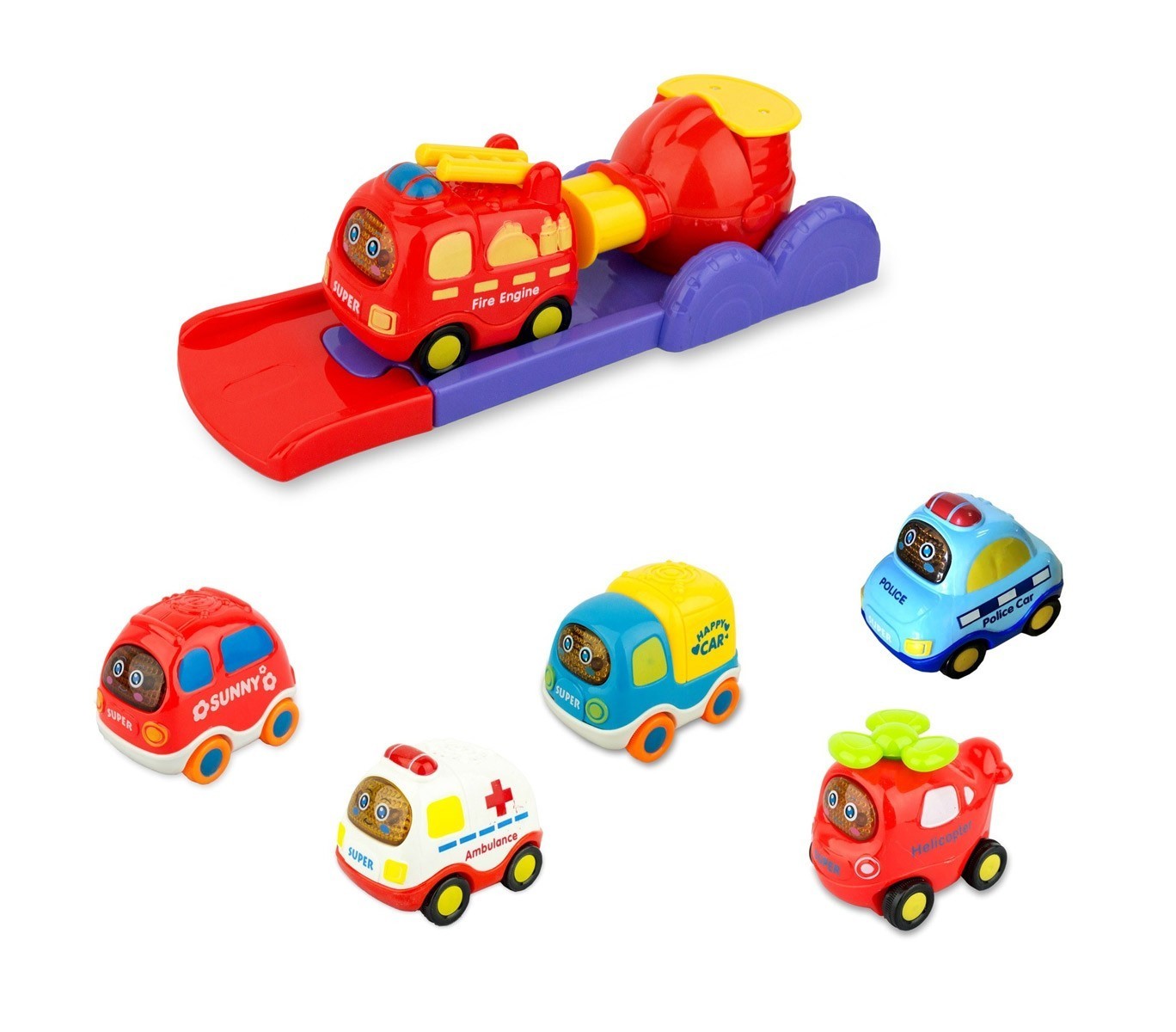 272480 Voiture avec piste et lanceur pour enfant SUPER DRIVER CIGIOKI