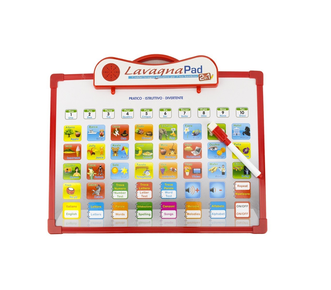 122241 Tablette d'apprentissage intéractive Lavagna Pad chiffres lettres et mots