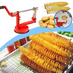 Coupe pomme de terre en spirale - manuel - acier inoxydable
