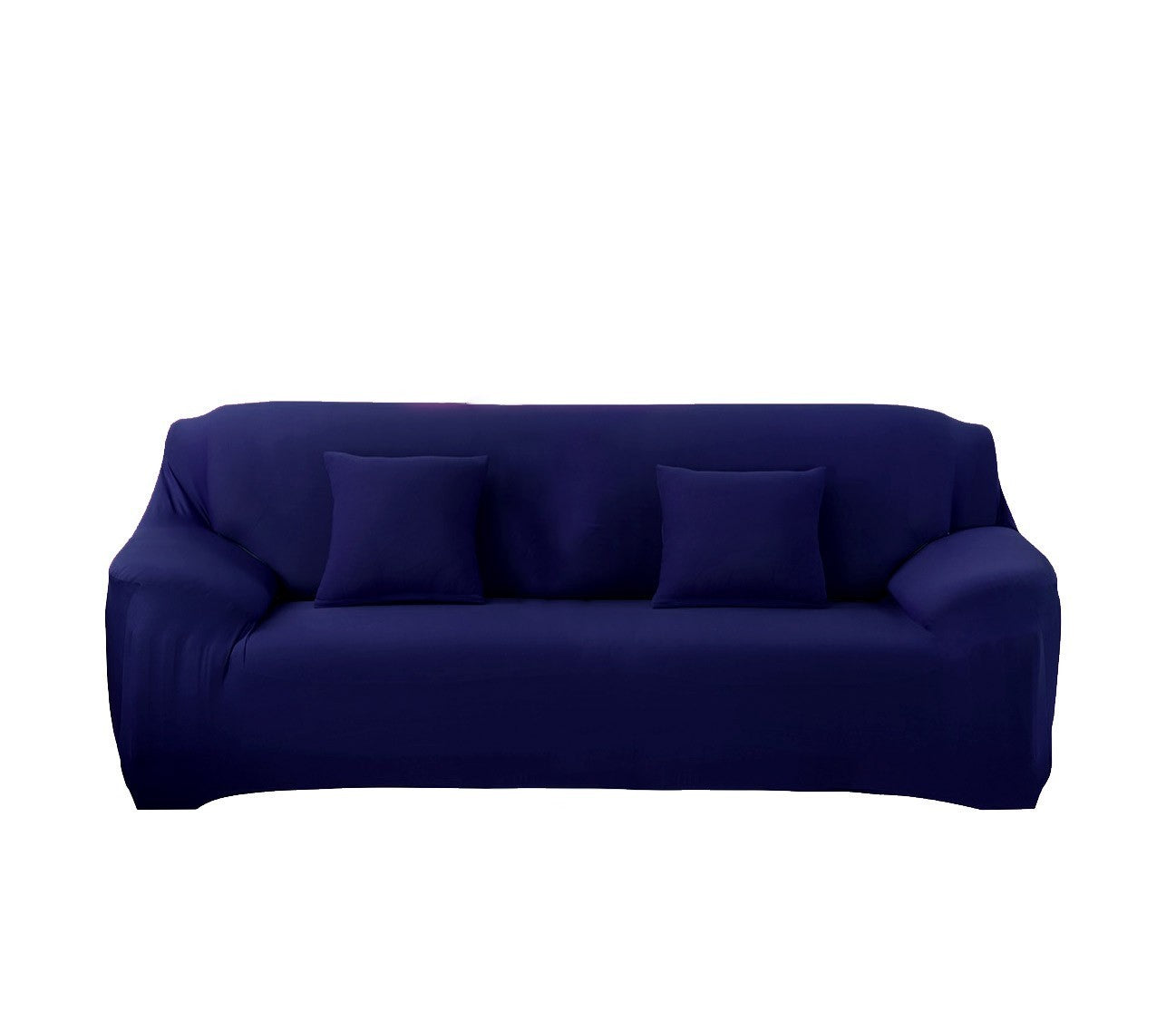 4353 Housse de canapé 3 places couleur unie tissu élastique facile à enfiler