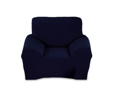 4351 Housse de fauteuil 1 place couleur unie tissu élastique facile à enfiler