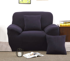 4351 Housse de fauteuil 1 place couleur unie tissu élastique facile à enfiler