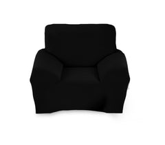 4351 Housse de fauteuil 1 place couleur unie tissu élastique facile à enfiler