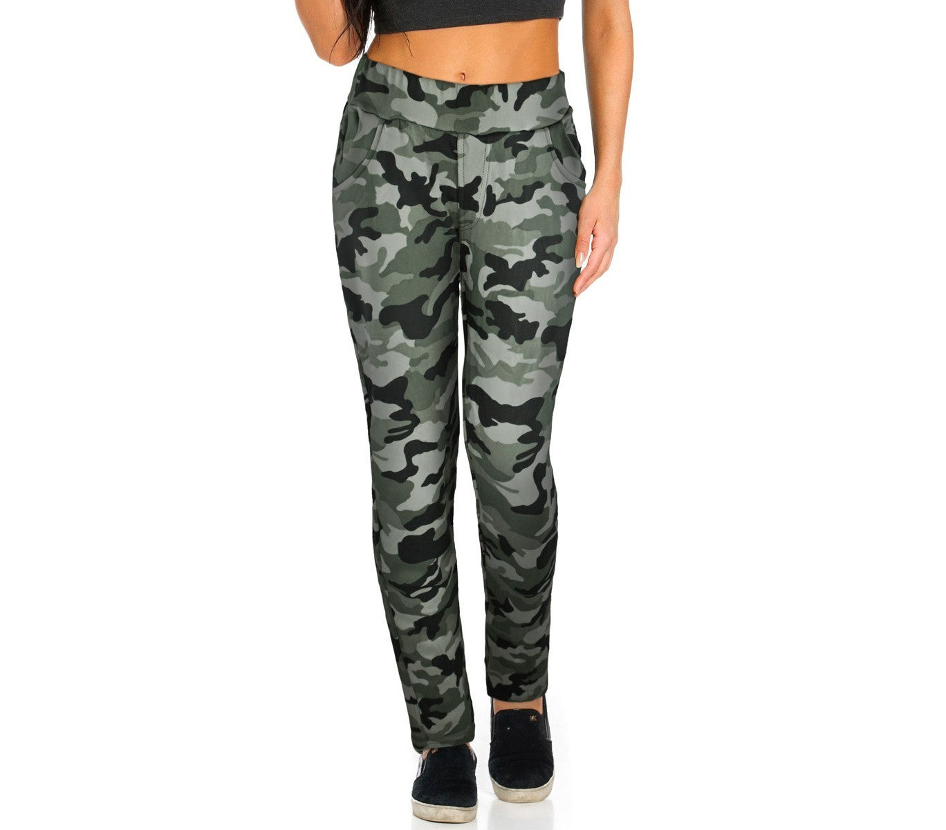 KZ-380 Pantalon imprimé camouflage pour femme modèle GIPSY tailles S au XL