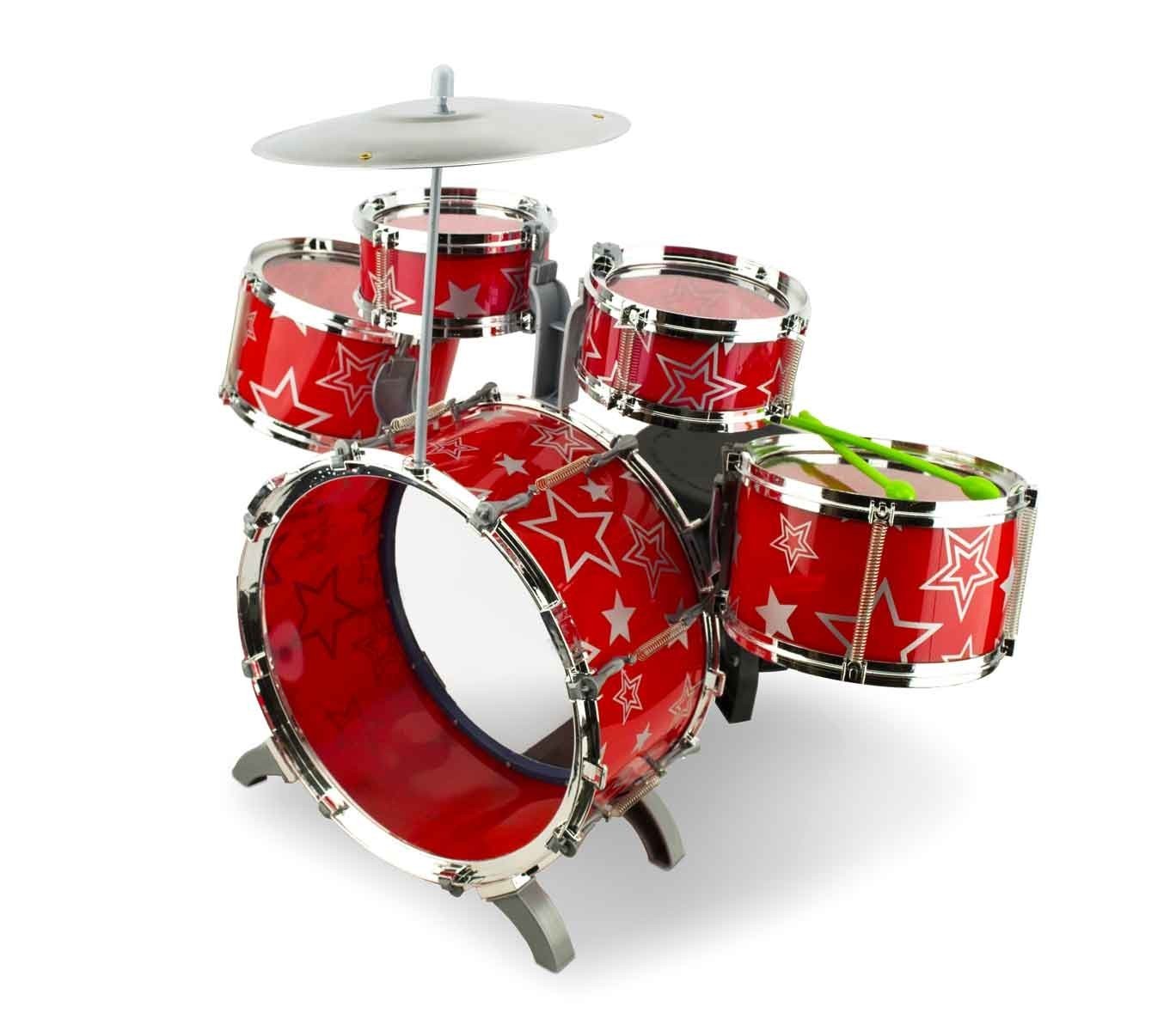 100671 Batterie de jouet GRAN RITMO 6 éléments avec tabouret et baguettes
