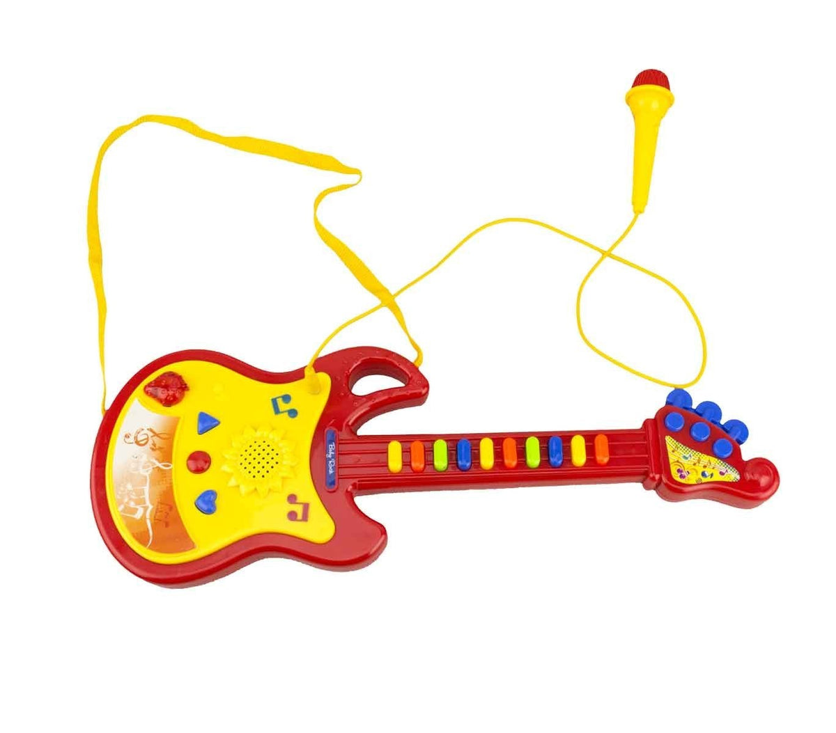 104008 Guitare de jouet BABY ROCK avec bandoulière microphone lumières et sons