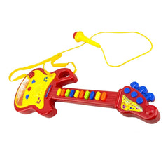 104008 Guitare de jouet BABY ROCK avec bandoulière microphone lumières et sons