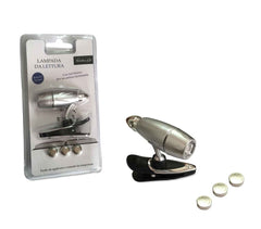 752232 Petite lampe de lecture avec pince confortable et piles incluses