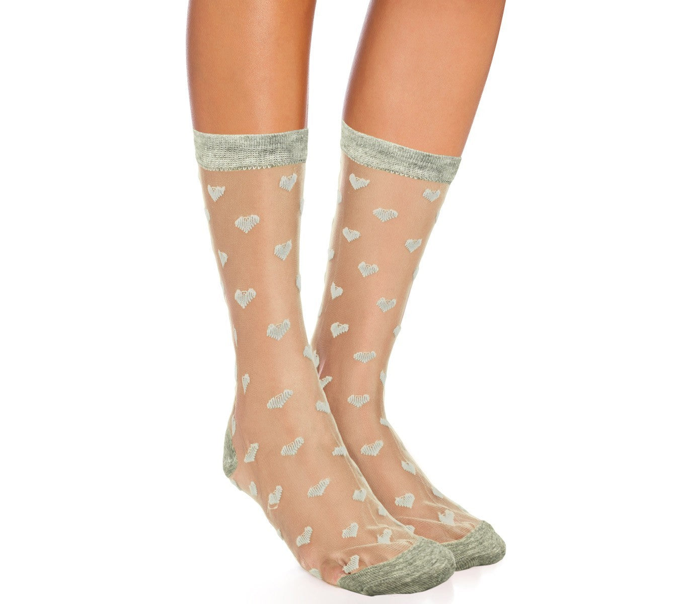 W-8003 Lot de 12 paires de chaussettes pour femme LOVELY  avec des cœurs