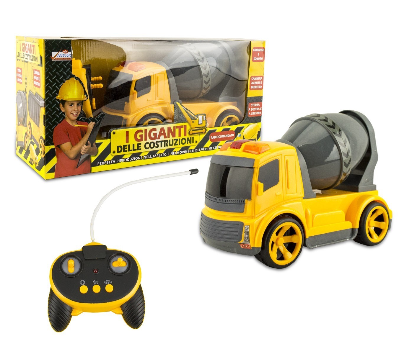 120455 Camion ou bétonnière jouet avec télécommande I giganti delle costruzioni