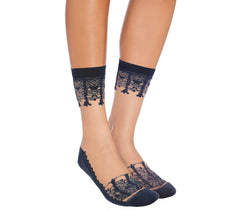 W-8008 Lot de 12 paires de chaussettes pour femme LADIES fantaisie dentelle
