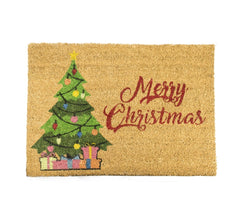 119934 Paillasson noël BUONE FESTE en fibre de coco antidérapant 50 x 70 cm