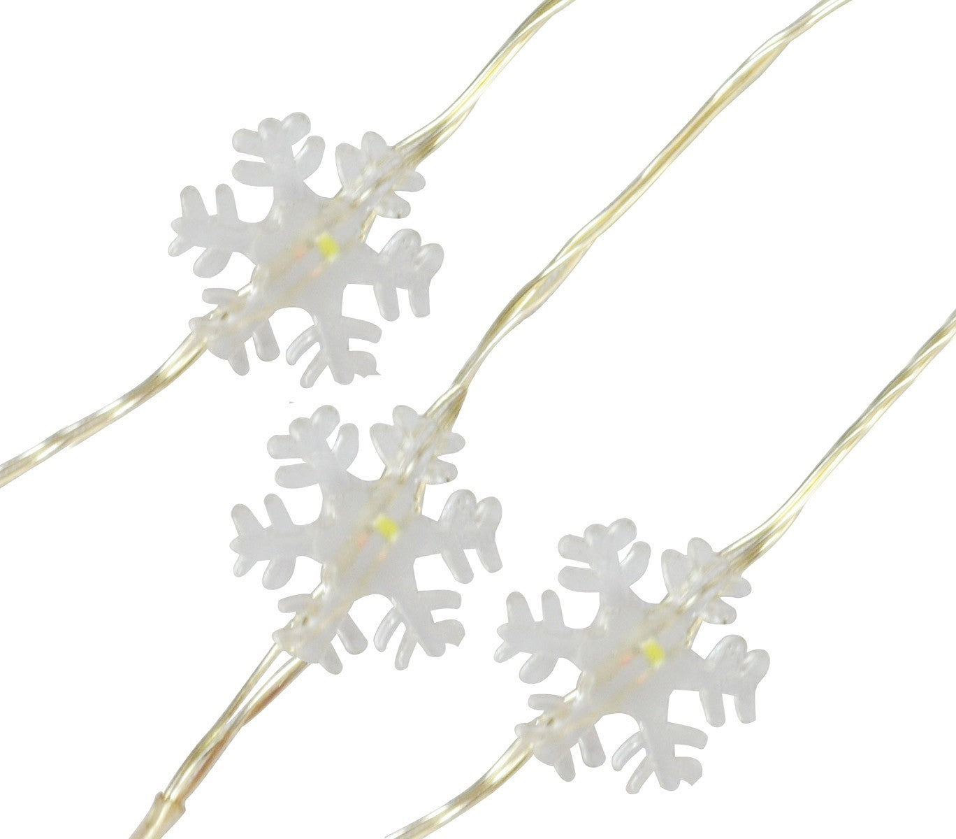 561086 Guirlande lumineuse intérieur de Noël 50 LED forme flocon de neige à pile