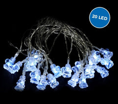 640146 Guirlande lumineuse intérieur de Noël 20 LED forme père Noël à pile