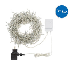 561074A Rideau lumineux de Noël 100 led 1,5 x 1 m lumière froide 8 effets