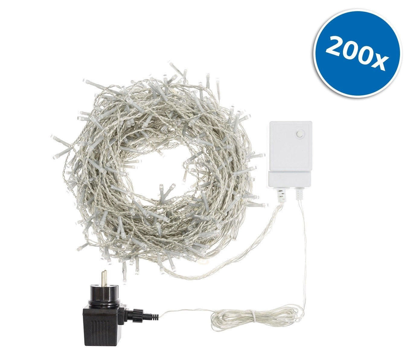 561075 Rideau lumineux de Noël 200 led 2 x 1,5 m lumière chaude 8 effets