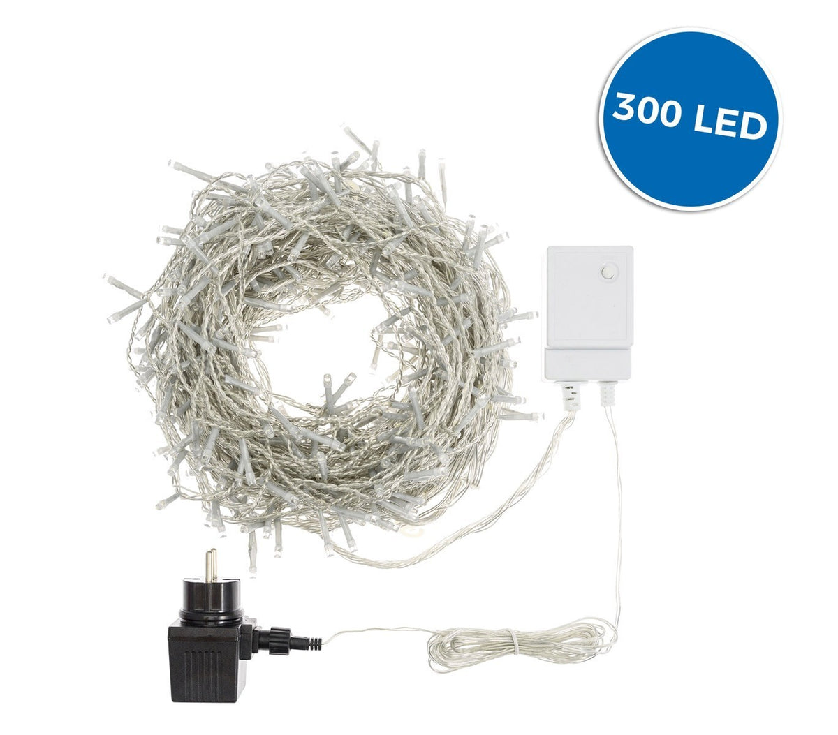 561076A Rideau lumineux de Noël 300 led 3 x 1 m lumière froide 8 effets