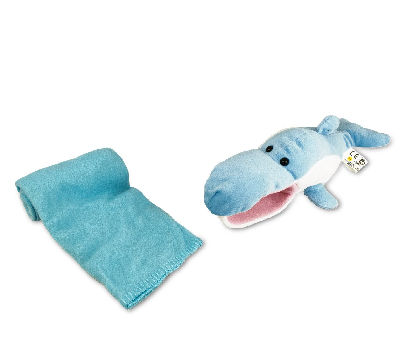 184585 Set de peluche et plaid polaire DOLLYSSIMI animaux aquatiques 100 x 75 cm
