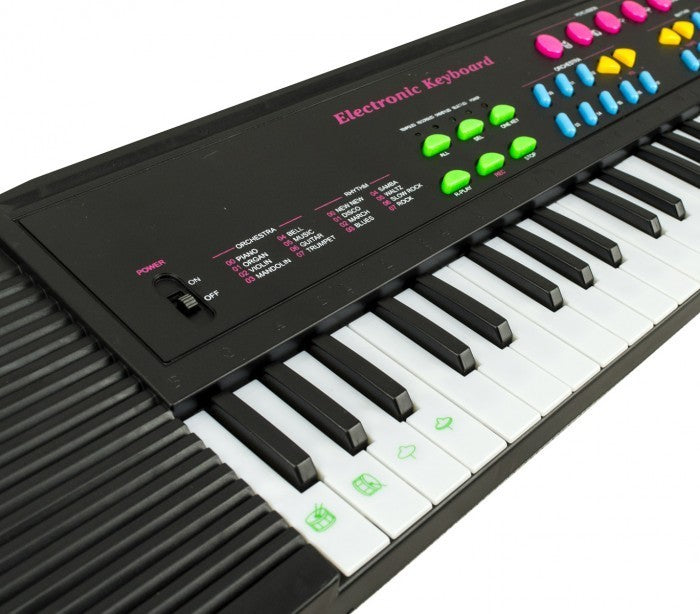 100380 Clavier électronique jouet avec microphone 44 touches et bases rythmiques