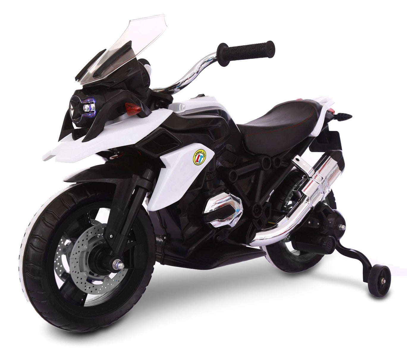 LT873 Moto de course électrique 12V pour enfant Flower siège en cuir