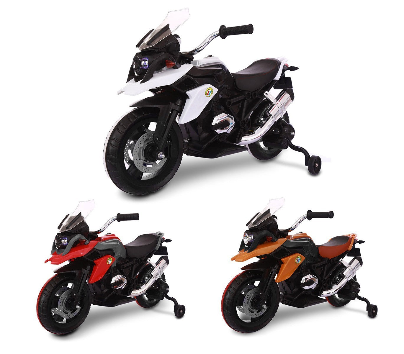 LT873 Moto de course électrique 12V pour enfant Flower siège en cuir