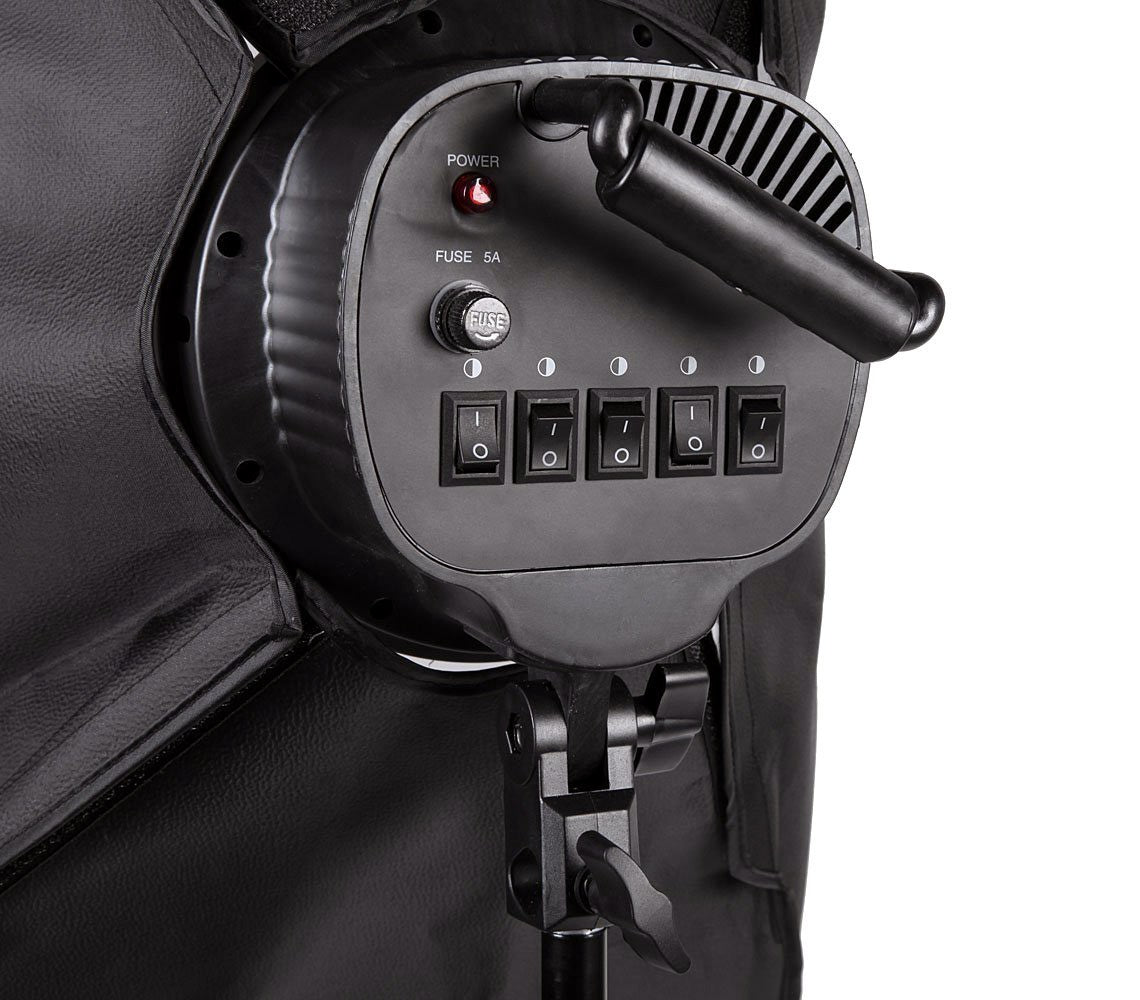 4499 kit d'éclairage 2 softbox avec 10 ampoules de 45 W et un sac de transport