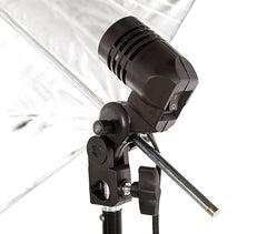4493 Kit d’éclairage studio 2 parapluies lumineux 85 cm avec ampoules de 135 w