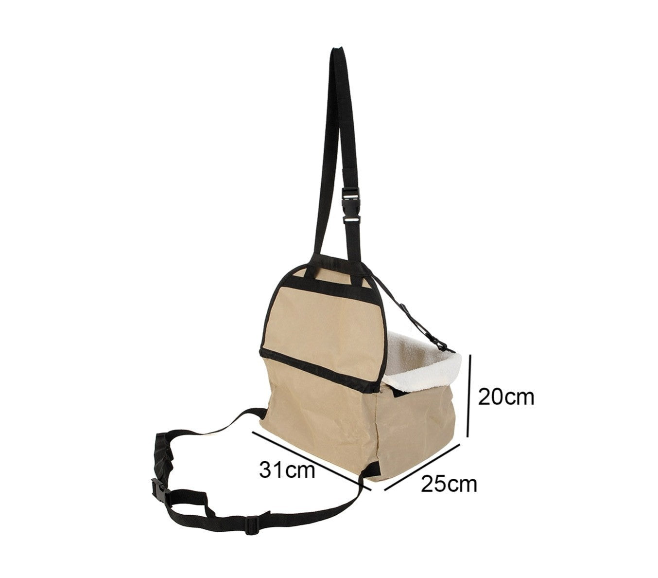 4478 Panier de voiture surélevé pour chien confortable avec ceinture de sécurité