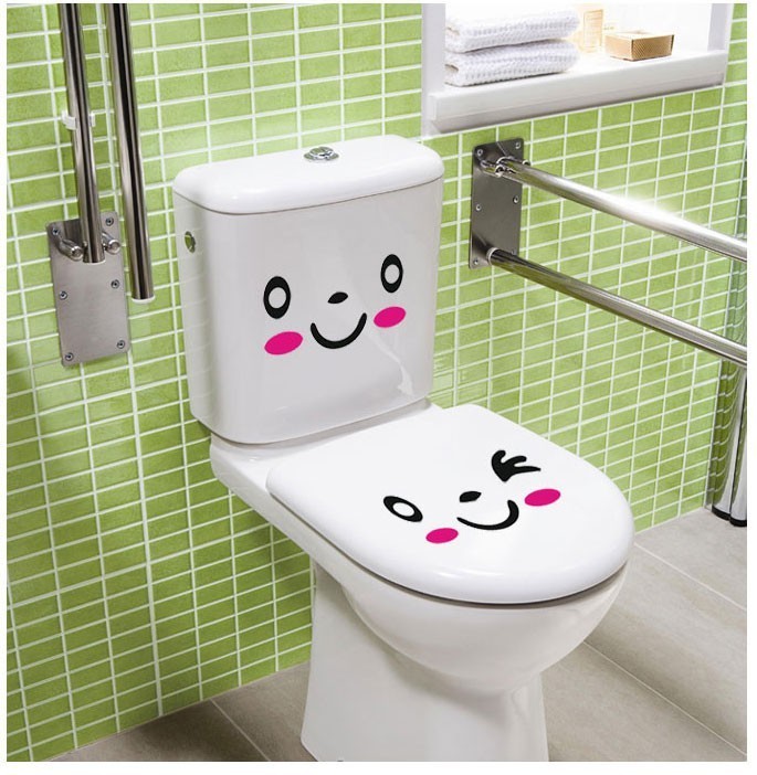 Sticker de sourire autocollants - décorer la maison porte du réfrigérateur - wc