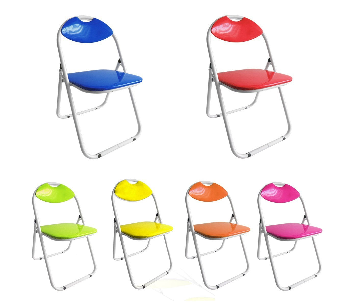 Set de 4 chaises pliantes VESTIAMO CASA dossier assise rembourrés effet brillant