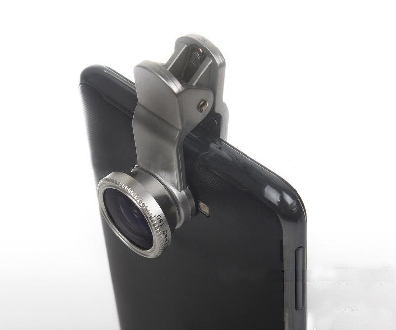 Set de 2 lentilles/objectifs smartphones avec fisheye universel grand angle