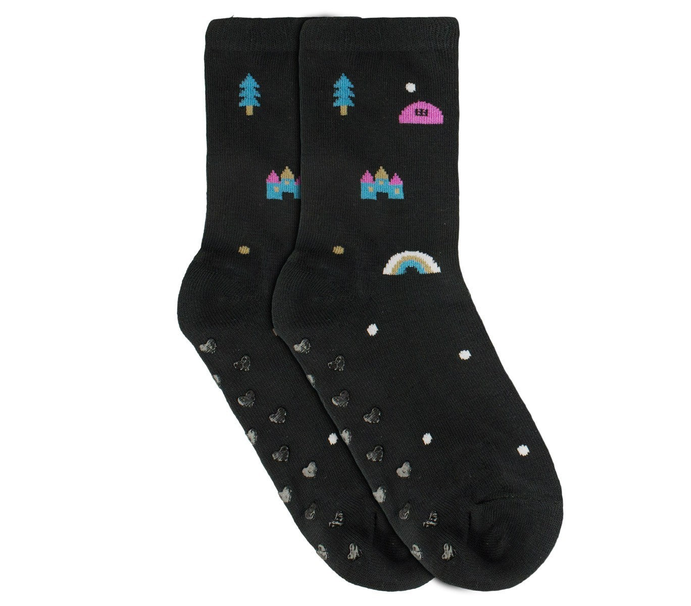 N523 Lot de 6 paires chaussettes antidérapantes fille SHALLY taille unique 32/36