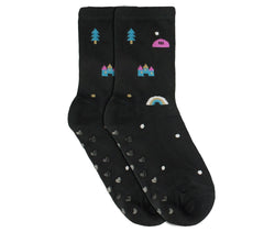 N523 Lot de 6 paires chaussettes antidérapantes fille SHALLY taille unique 22/26