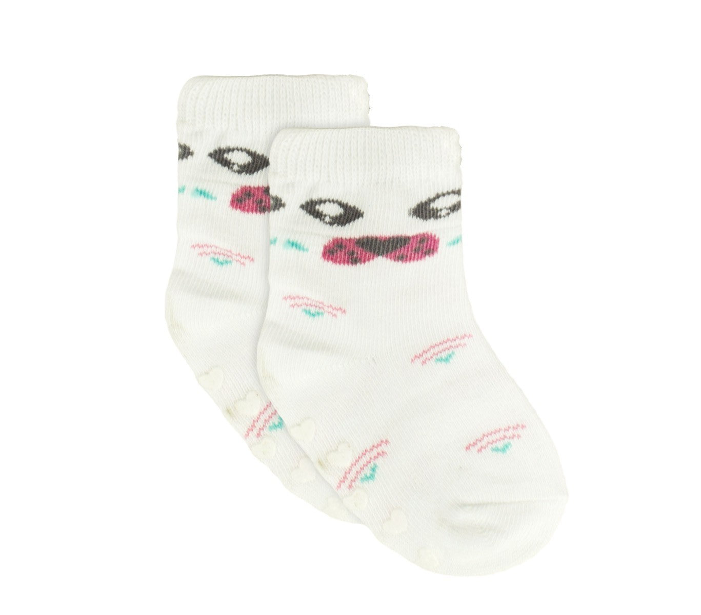N608 Lot 6 paires chaussettes antidérapantes bébé MOVE GIRL tailles 0 à 24 mois