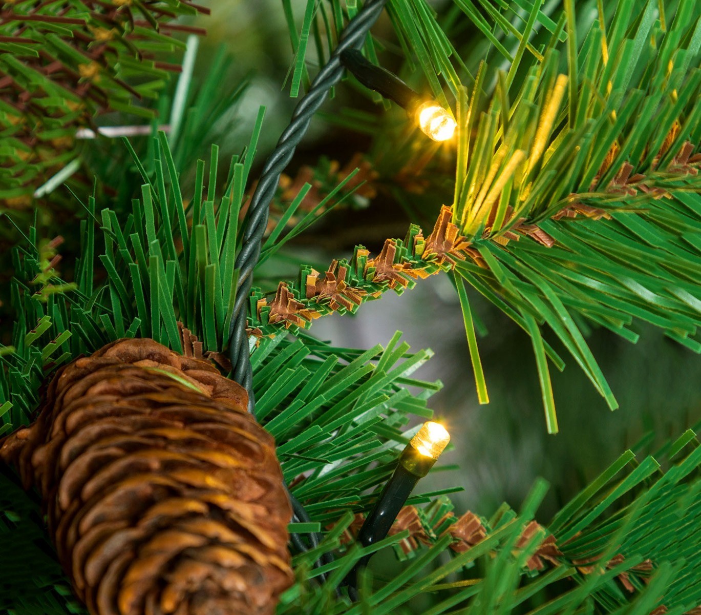 561315 Rideau lumineux Noël 180 led lumière chaude pour sapins jusqu'à 180 cm