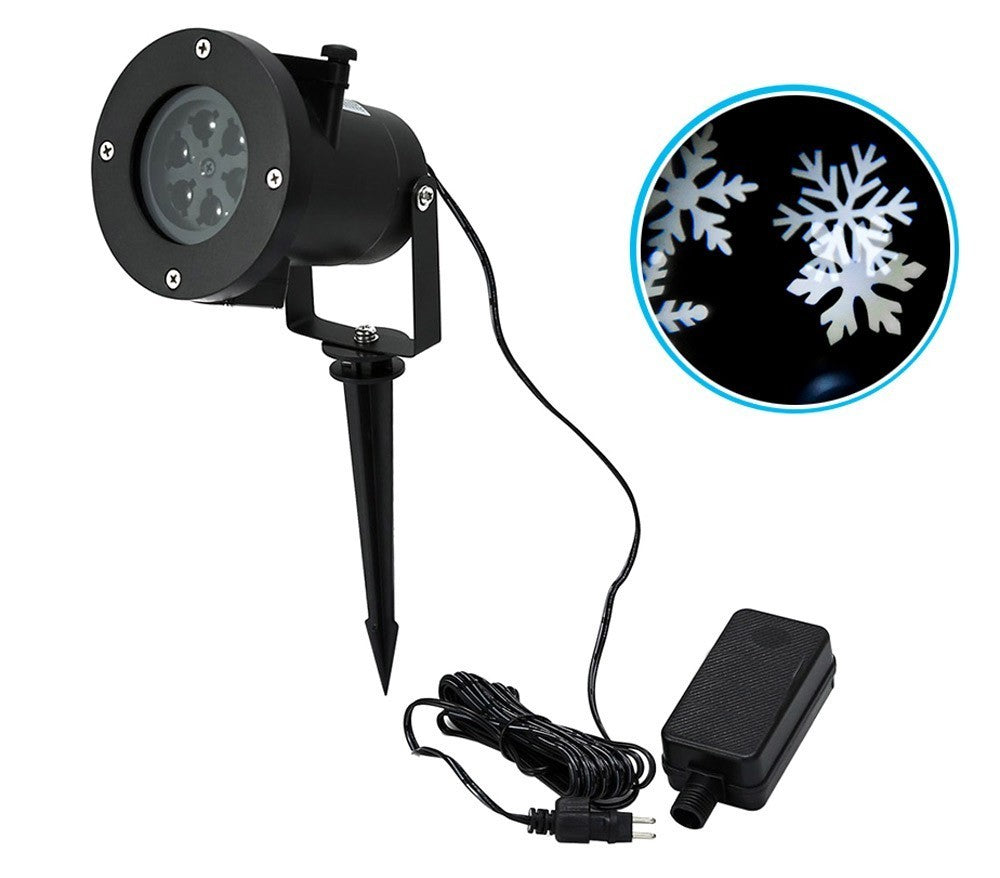 560896 Projecteur laser LED lumineux effet FLOCONS d'extérieur résistant à l'eau