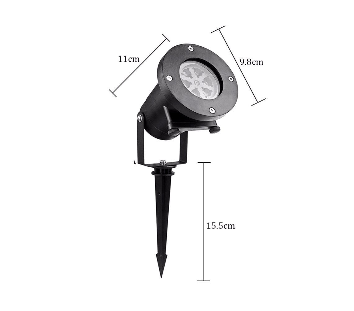 560896 Projecteur laser LED lumineux effet FLOCONS d'extérieur résistant à l'eau