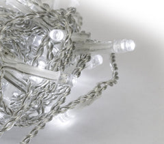 561286 Rideau lumineux Noël 120 led lumière blanche glace 5 X 0,6 mt 8 effets