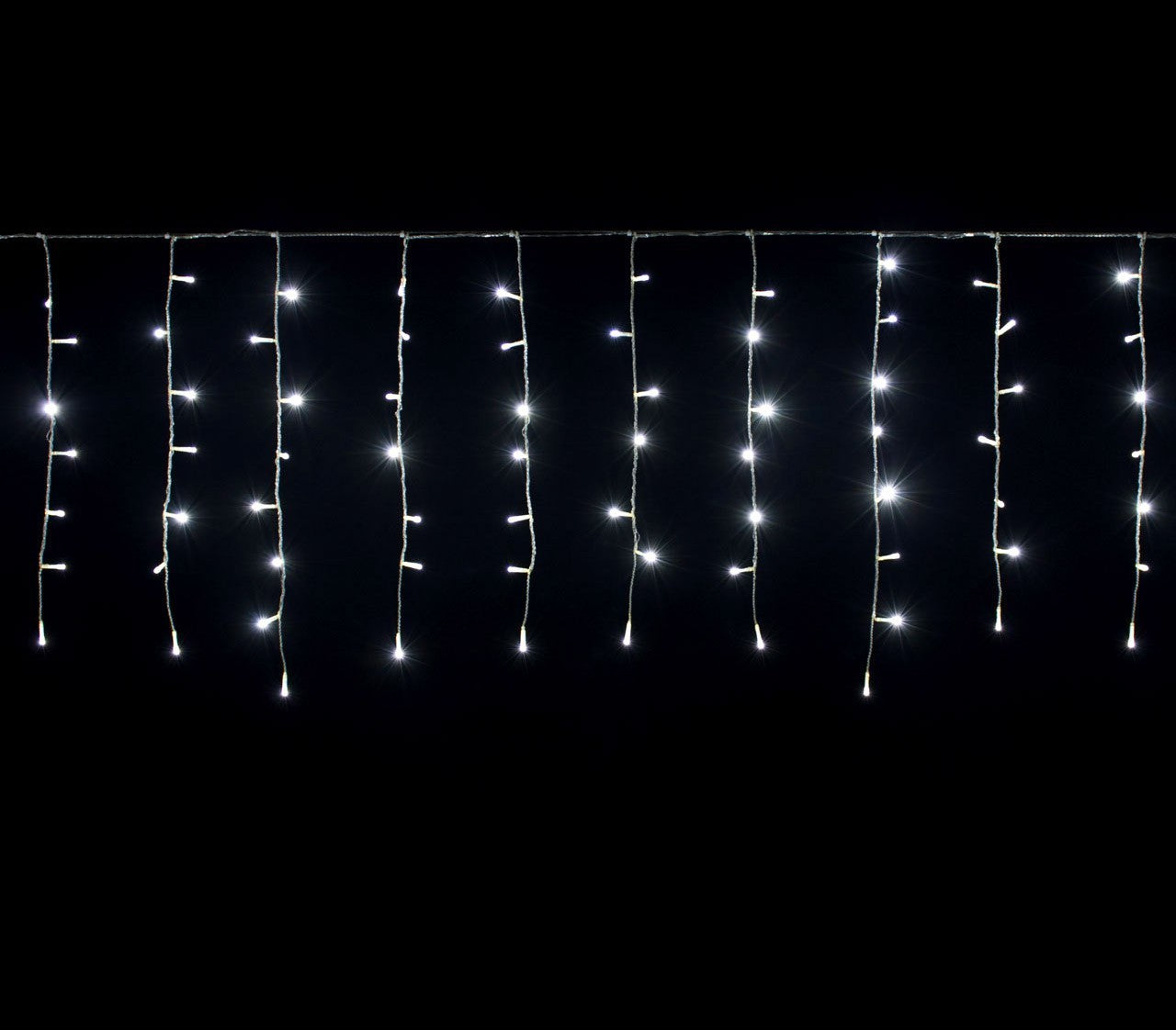 561286 Rideau lumineux Noël 120 led lumière blanche glace 5 X 0,6 mt 8 effets